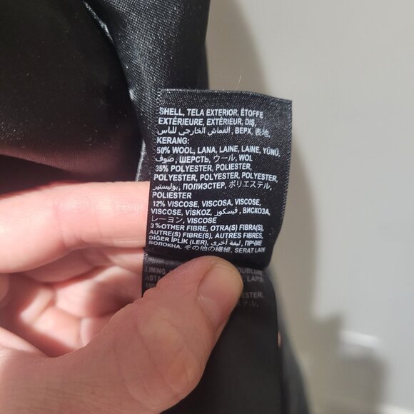 Bebe Wool Blend Snap Enclosure Peplum Coat Size XS Charcoal Gray Feminine Dressy - Picture 2 of 13